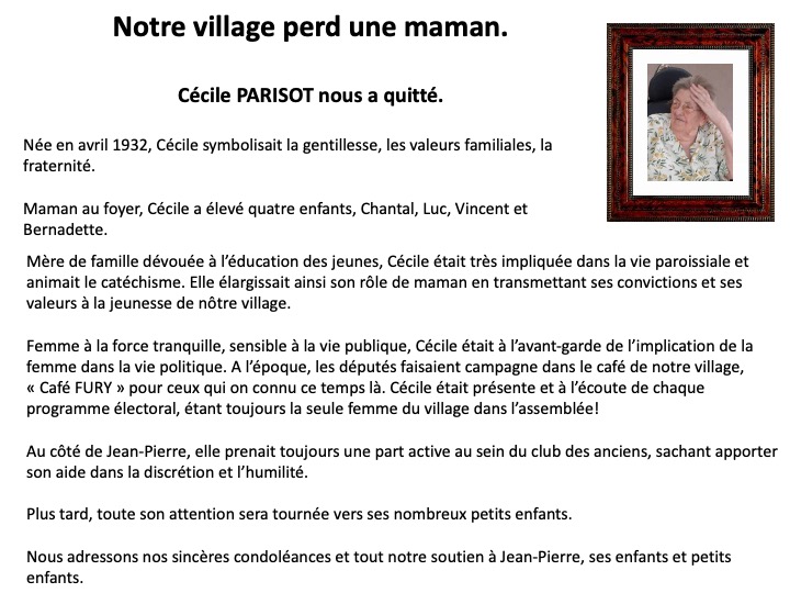 décès Cécile Parizot2