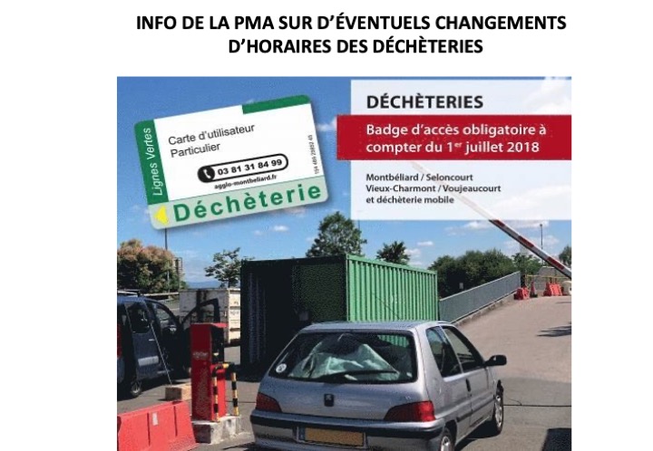 INFO SUR LES DÉCHÈTERIES