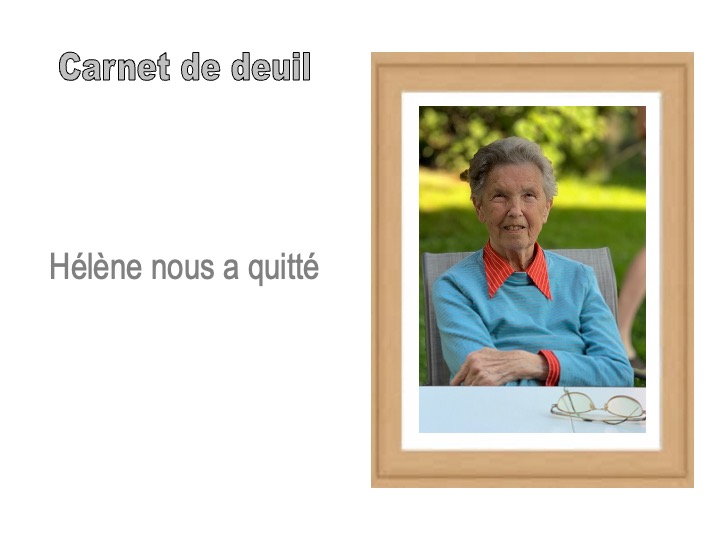 HÉLÈNE NOUS A QUITTÉ