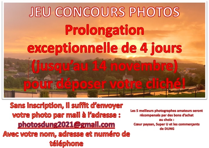 prolongation concours photos