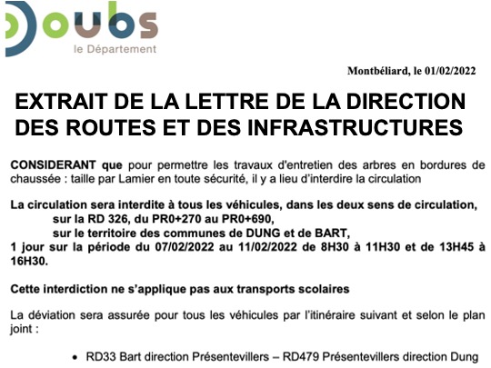 circulation perturbée à dung3