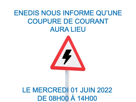 COUPURES DE COURANT POUR TRAVAUX