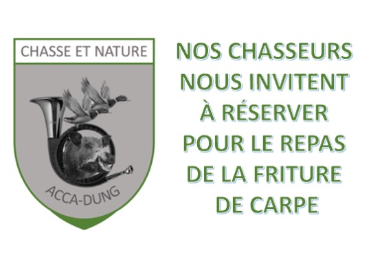 RÉSERVATION POUR LA FRITURE DE CARPE