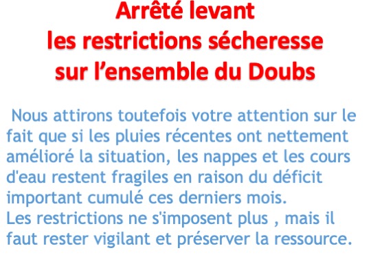 levée restriction sécheresse2