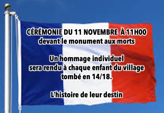 CÉRÉMONIE DU 11 NOVEMBRE 2022