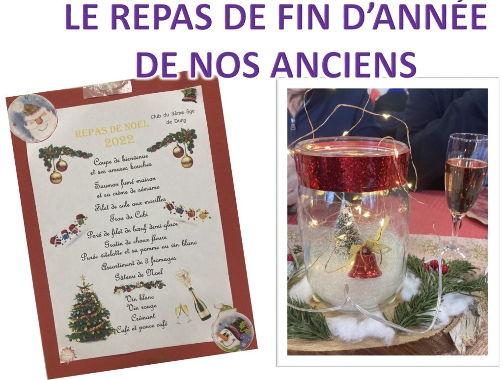 LE REPAS DE NOËL DU CLUB DU 3ÈME AGE