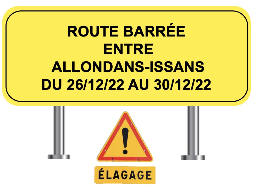 ROUTE BARRÉE