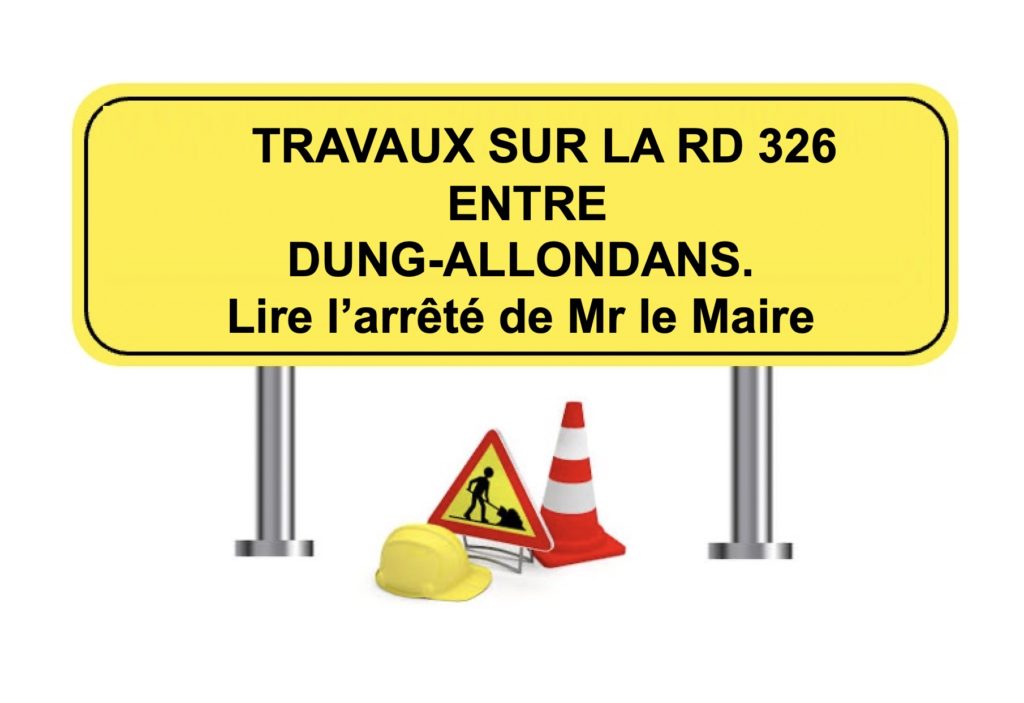 arrêté, travaux sur la RD326 1