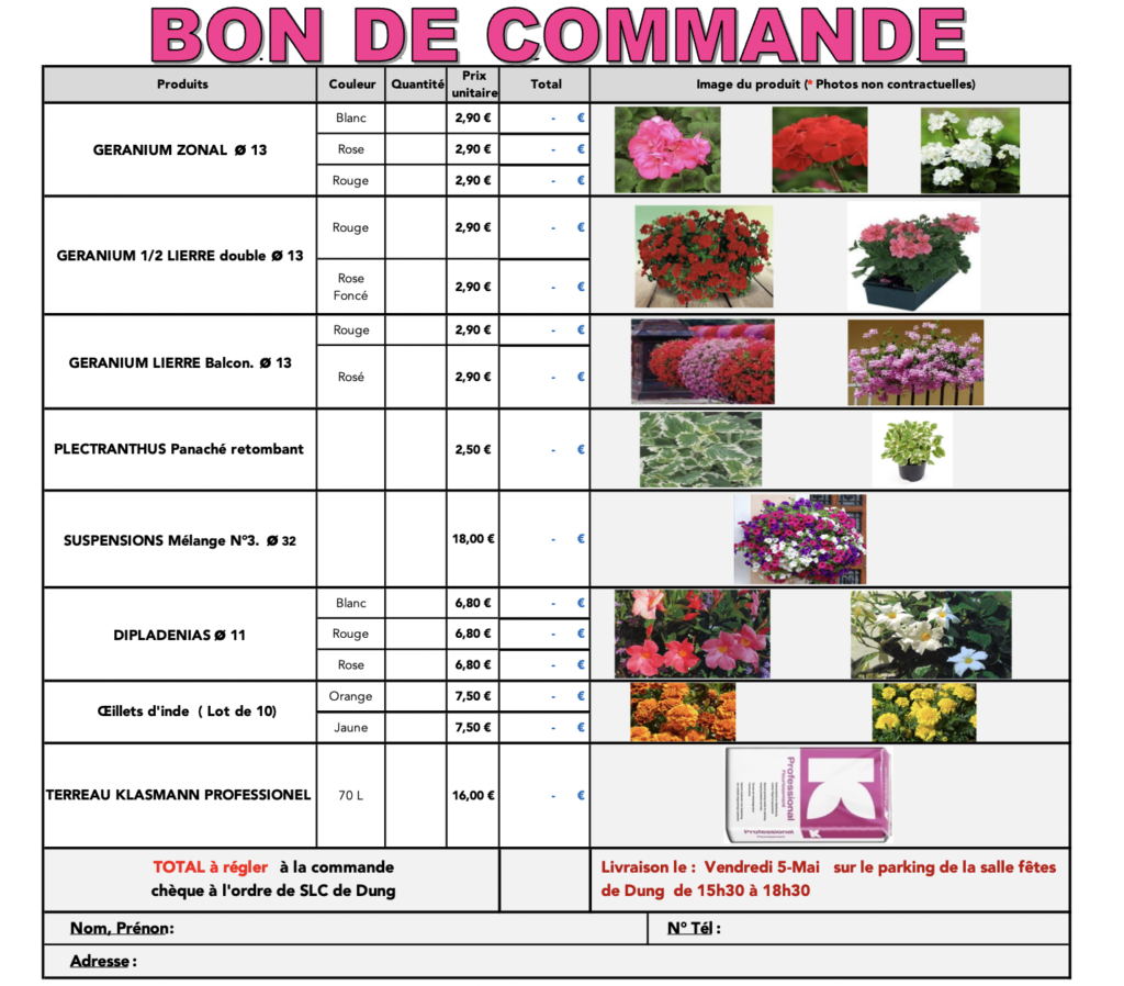 vente de fleurs slc3