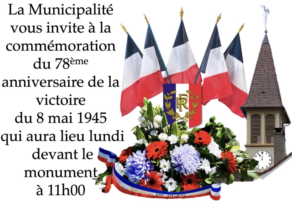 INVITATION À LA CÉRÉMONIE DU 8 MAI