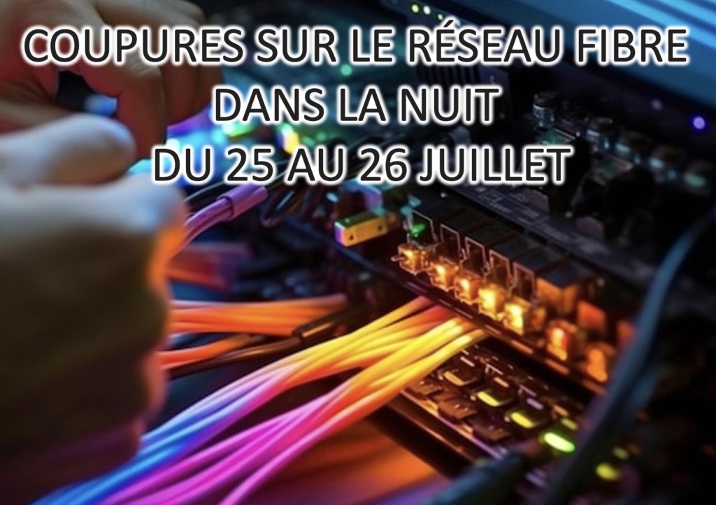 COUPURES SUR LE RÉSEAU FIBRE