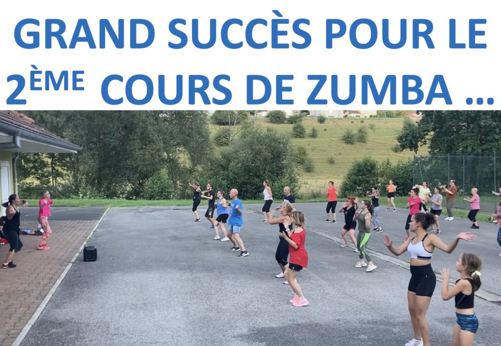 SUCCÈS POUR LE DEUXIÈME COURS DE ZUMBA