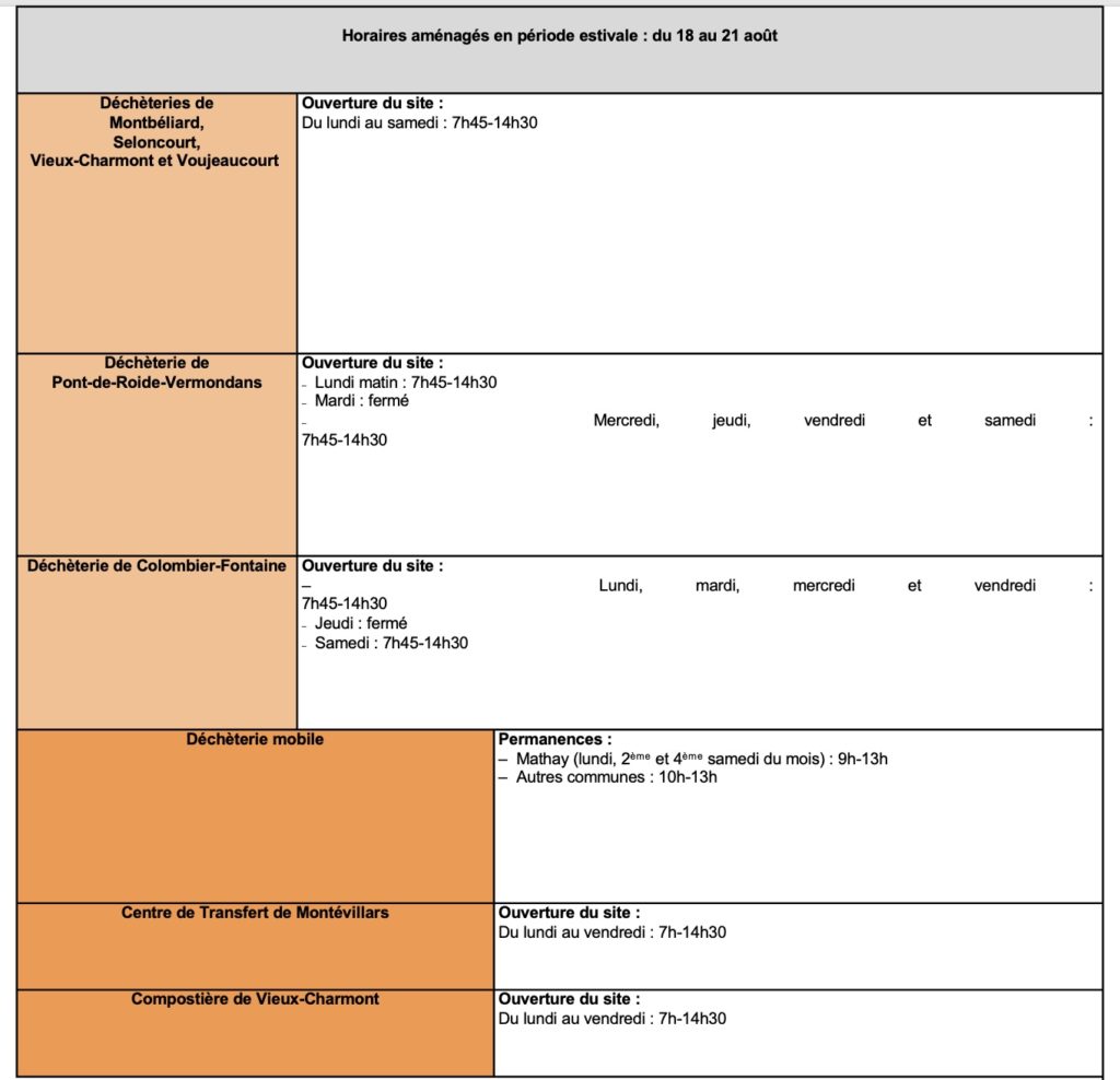 3j horaires aménagés déchèteries3