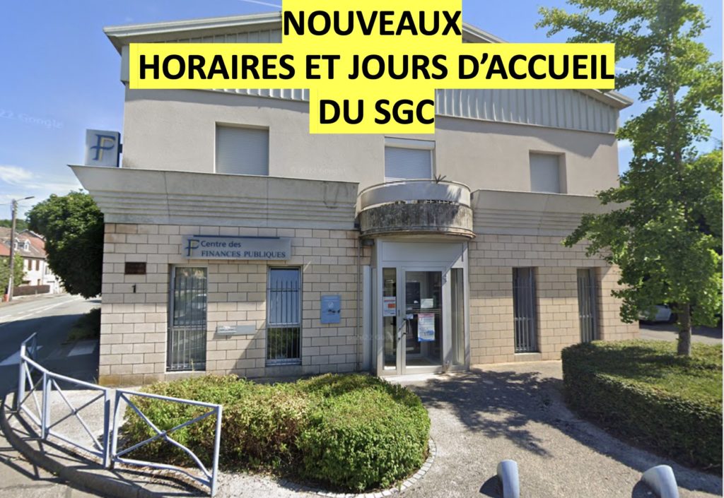 NOUVEAUX HORAIRES ET JOURS D’ACCUEIL DU SGC