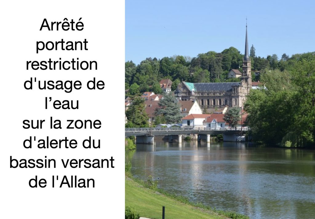 arrêté restriction d'eau de l'allan1