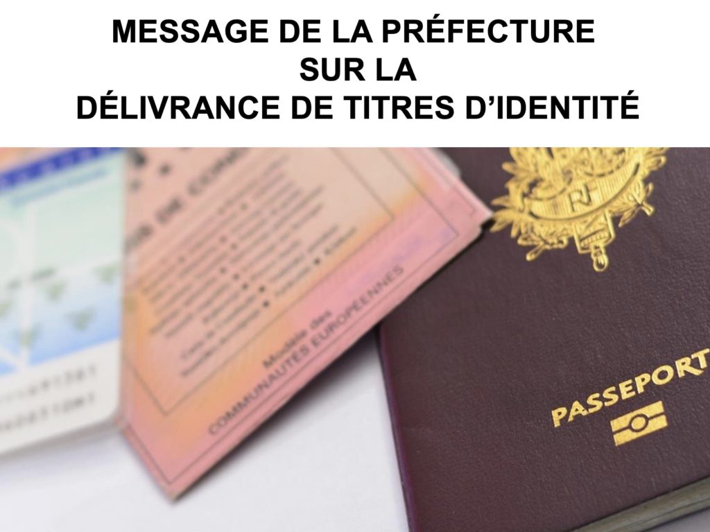 délivrance de titres d'identité1