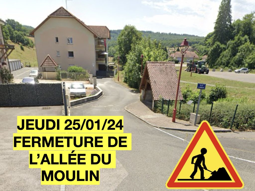 TRAVAUX « ALLÉE DU MOULIN »