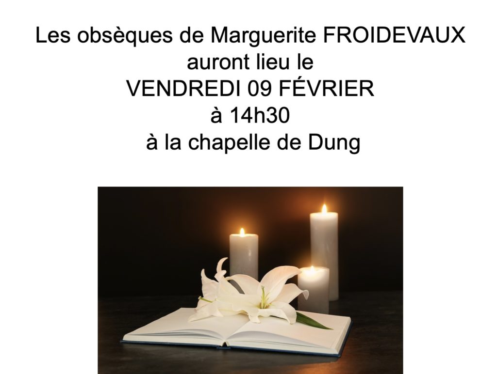 carnet de deuil Froidevaux M6