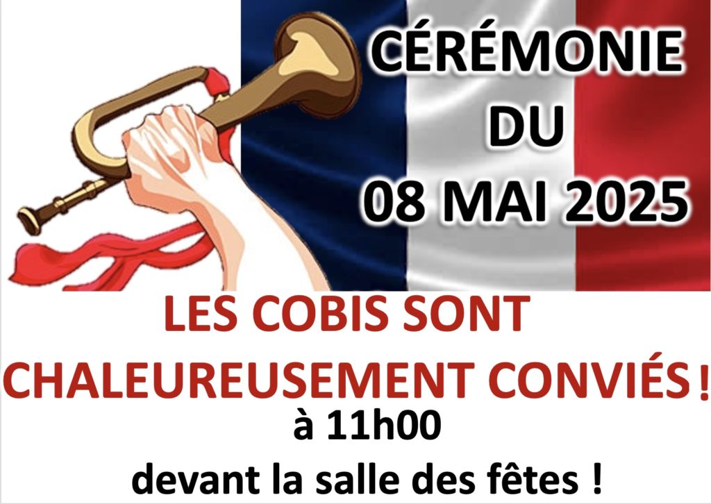 INVITATION À LA CÉRÉMONIE DU 08 MAI