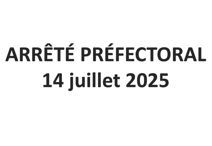 arrêté préfectoral 14 juillet1