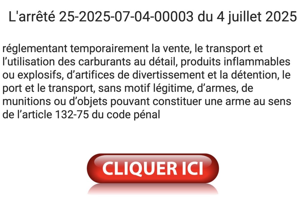 arrêté préfectoral 14 juillet2