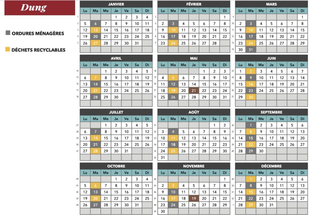 calendrier ramassage OM3