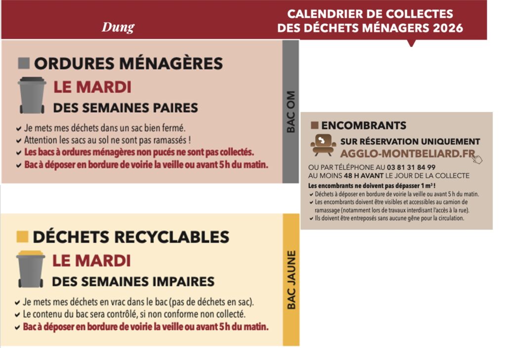 calendrier ramassage OM4
