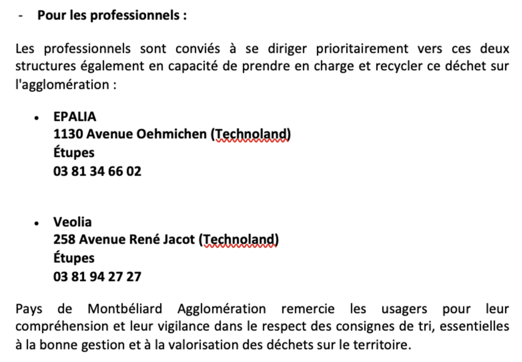 info déchèterie PMA3